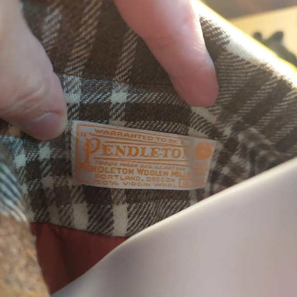 Vintage Pendleton Wool Brown Plaid Blazer Jacket Small Academia Preppy 12 - Picture 9 of 11